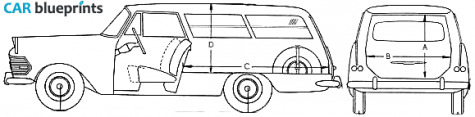 1961 Opel Rekord Wagon blueprint