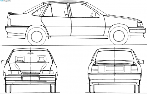 1989 Opel Vectra Sedan blueprint