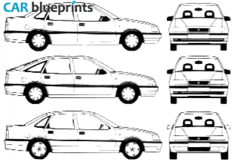 2003 Opel Vectra Hatchback blueprint