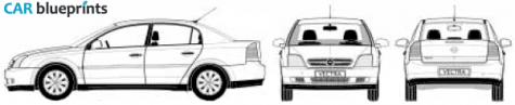 2005 Opel Vectra Sedan blueprint