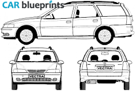 2003 Opel Vectra Wagon blueprint