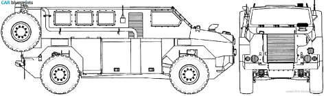 2006 Oshkosh Bushmaster Truck blueprint