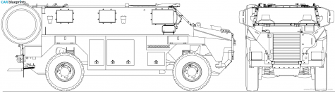 2010 Oshkosh Bushmaster Truck blueprint