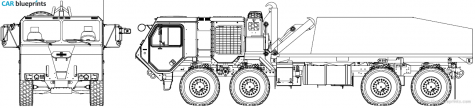 2007 Oshkosh HEMTT A3 Truck blueprint