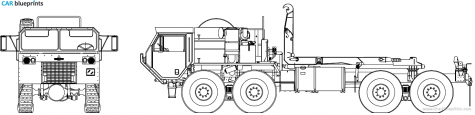 2006 Oshkosh HEMTT M1977 A2 CBT Truck blueprint