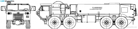 2006 Oshkosh HEMTT M978 A2 Fuel Tanker Truck blueprint