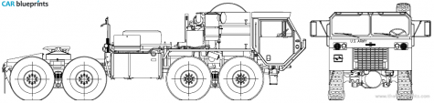 2006 Oshkosh HEMTT M983 A2 Patriot Truck blueprint