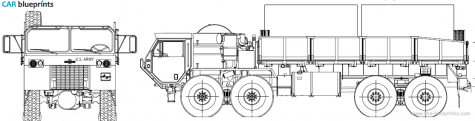 2006 Oshkosh HEMTT M997 A2 EPP Truck blueprint