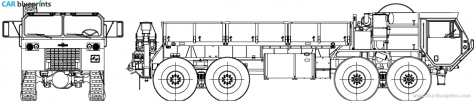 2006 Oshkosh HEMTT M997 A2 LRPT Truck blueprint