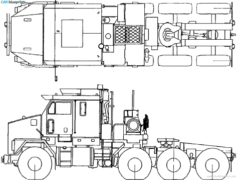 2006 Oshkosh HET M1070 Truck blueprint