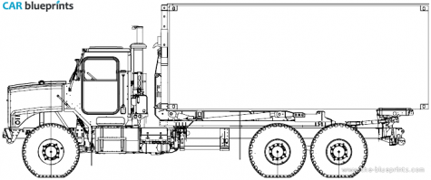 2006 Oshkosh LHS 9 ton 6x6 Truck blueprint