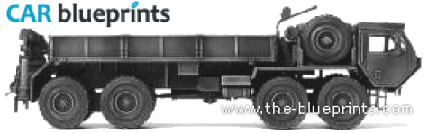 Oshkosh M977 Cargo 8x8 Truck blueprint