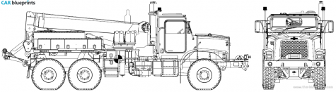 2006 Oshkosh MTVR Mk 36 Wrecker Truck blueprint