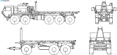 Oshkosh PLS Truck blueprint