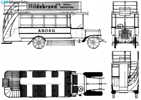 1915 Other Aboag Duble Decker Bus blueprint