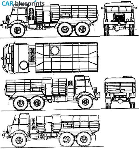 1941 Other AEC 10 t 6x6 Heavy Artillery Tractor Truck blueprint