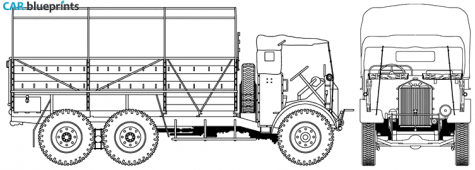 Other Albion By3N 3 t 6x4 Truck blueprint