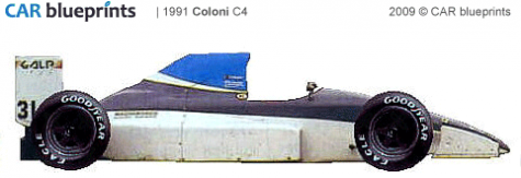 1991 Other Coloni C4 F1 OW blueprint