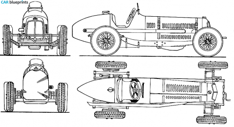 1936 Other Era B 1.5L GP OW blueprint