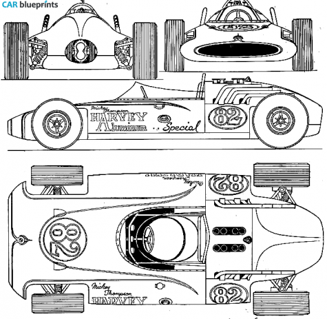 1963 Other Harley Aluminium V8 Special Indy OW blueprint