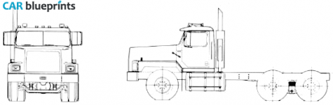 Other Hendrickson VT-100 Drill Rig Truck blueprint