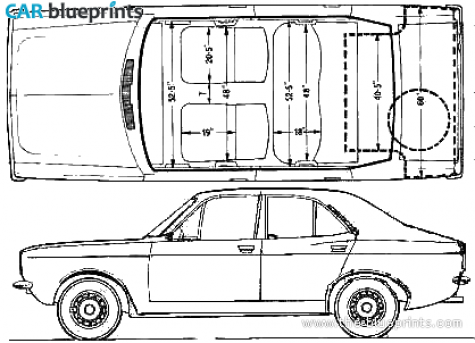 1976 Other Hillman Avenger 1600 Super Hatchback blueprint