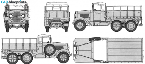 Other Ija Type-94 6-wheel Cargo Carrier Canvas Top Truck blueprint