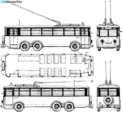 1930 Other Krupp-AEG Omnibus Bus blueprint