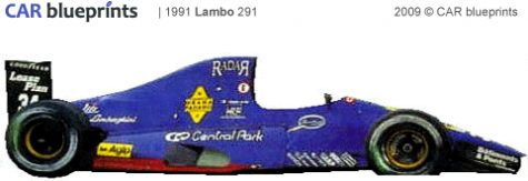 1991 Other Lambo 291 F1 OW blueprint