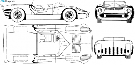 1966 Other Mecom Hussein I Racing Team Indy 500 OW blueprint