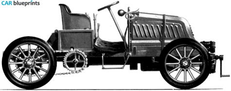 1902 Other Mors 60HP Paris-Vienna OW blueprint