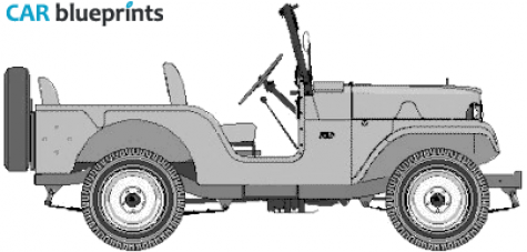 1954 Other Palermo Jep CJ5 Mediterranea SUV blueprint