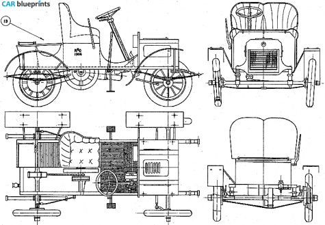 1904 Other Reo Flying Cloud OW blueprint