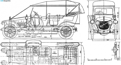 1912 Other Russo-Balt S24/40 Cabriolet blueprint