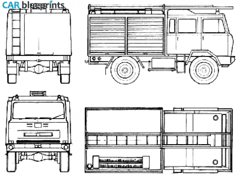1978 Other Saurer OM75P 4x4 Vogt Fire Truck blueprint