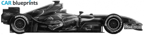 2008 Other Toro Rosso Ferrari STR03 F1 GP OW blueprint