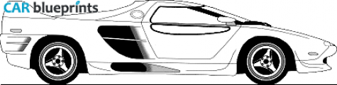 1995 Other Vector M12 Coupe blueprint