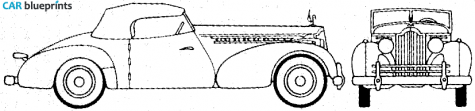 1940 Packard 180 Darrin Victoria Convertivle Cabriolet blueprint