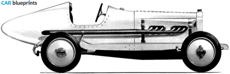 1919 Packard V12 9.9L Land Speed Rekord Car Roadster blueprint