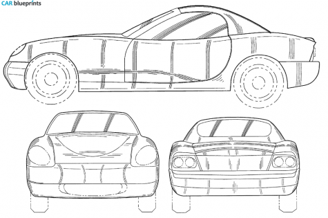 2000 Panoz Esperante Coupe blueprint