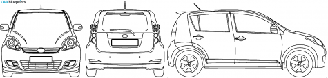 2008 Perodua MyVi Hatchback blueprint