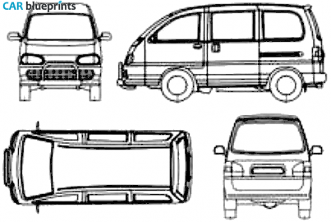 2004 Perodua Rusa Minivan blueprint