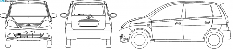 2008 Perodua Viva Hatchback blueprint