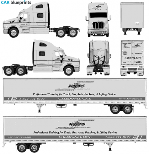 2009 Peterbilt 387 Truck blueprint