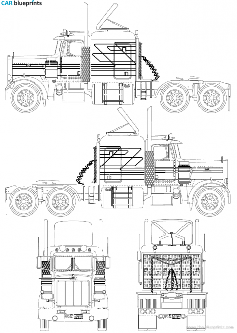 Peterbilt 359 Truck blueprint