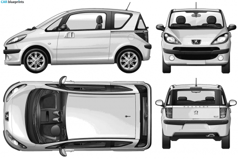 2007 Peugeot 1007 Hatchback blueprint