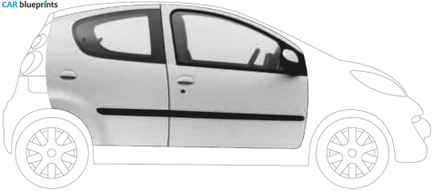 2005 Peugeot 1007 5-door Hatchback blueprint