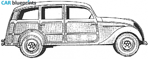 1946 Peugeot 202u Wagon blueprint