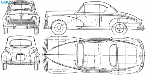 1950 Peugeot 203 Coupe blueprint