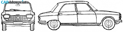 1967 Peugeot 204 Berline GL Sedan blueprint